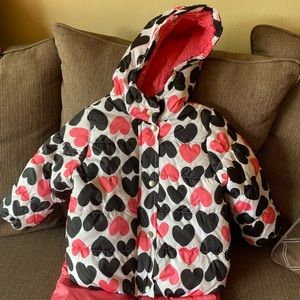 Toddler girls Carters Snow suit 4T pink black